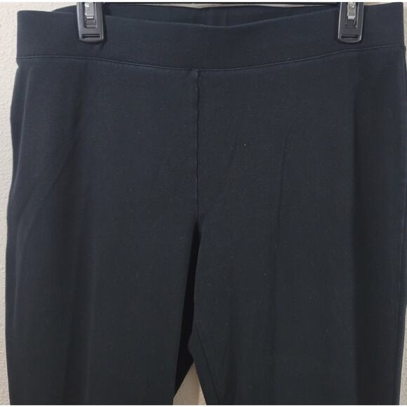 Talbots Black Flat Front Tapered Leggings Large Lightweight Soft Stretch Pull On - Picture 6 of 6